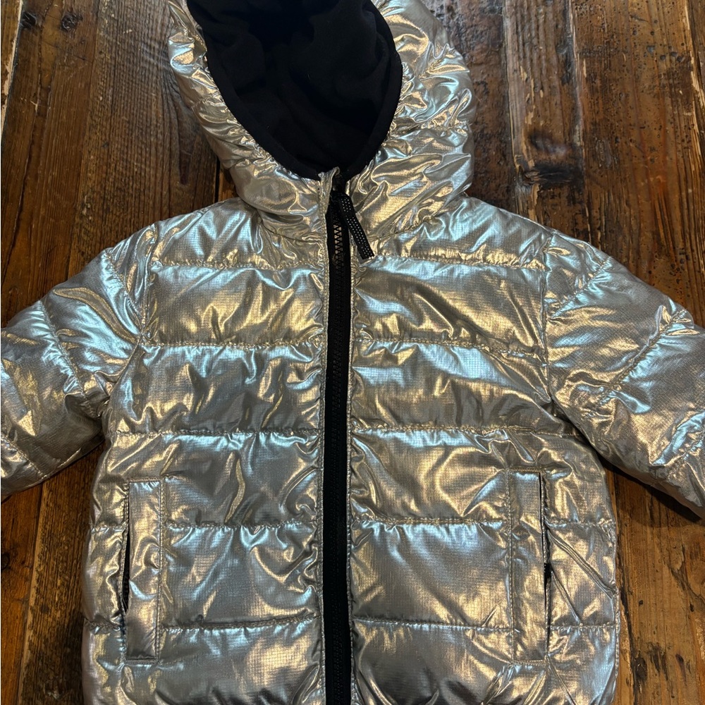 Toddler silver Puffer Jacket